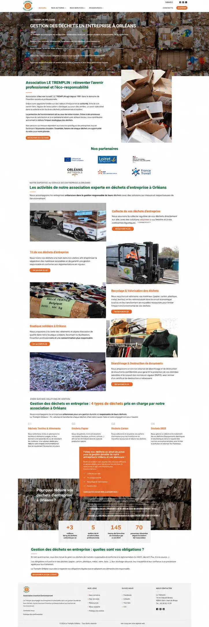 Aperçu du projet de copywriting réalisé pour Le Tremplin