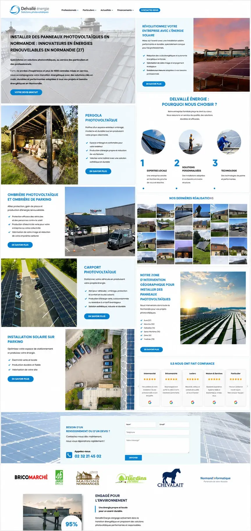 Création du site WordPress Delvallé Énergie en Normandie