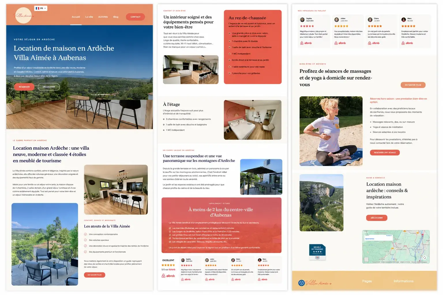 Création du site Villa Aimée Ardèche