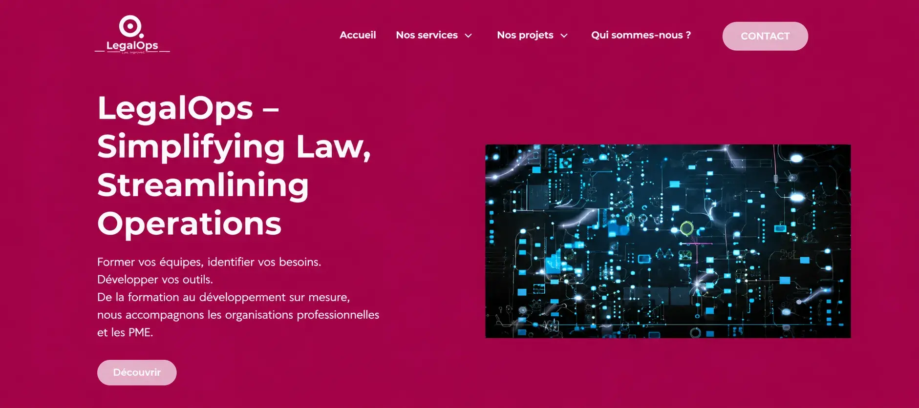Création du site WordPress LegalOps en Belgique, transformation digitale et IA