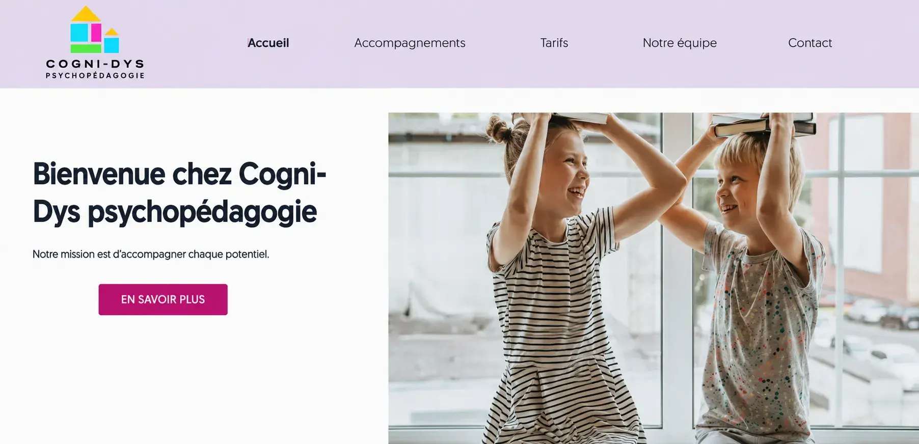 Création du site WordPress Cogni Dys en Suisse, psychologie enfants et adolescents