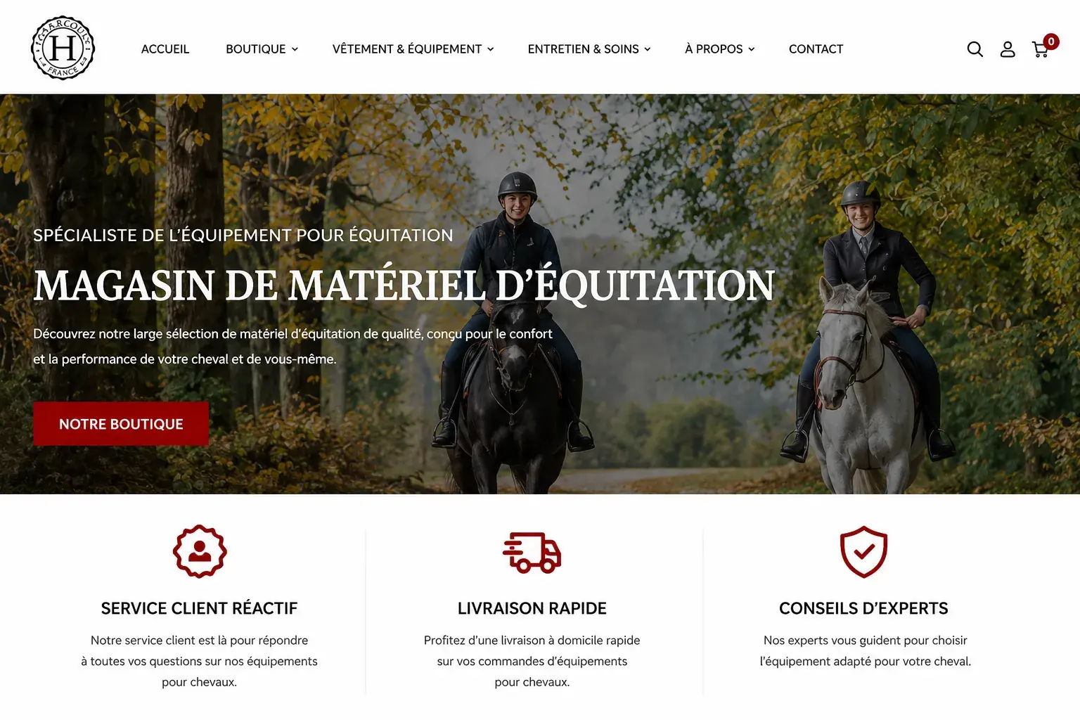 Aperçu de la refonte du site Sellerie Olis