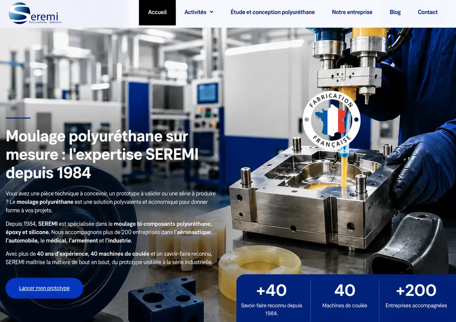 Aperçu de la refonte du site SEREMI