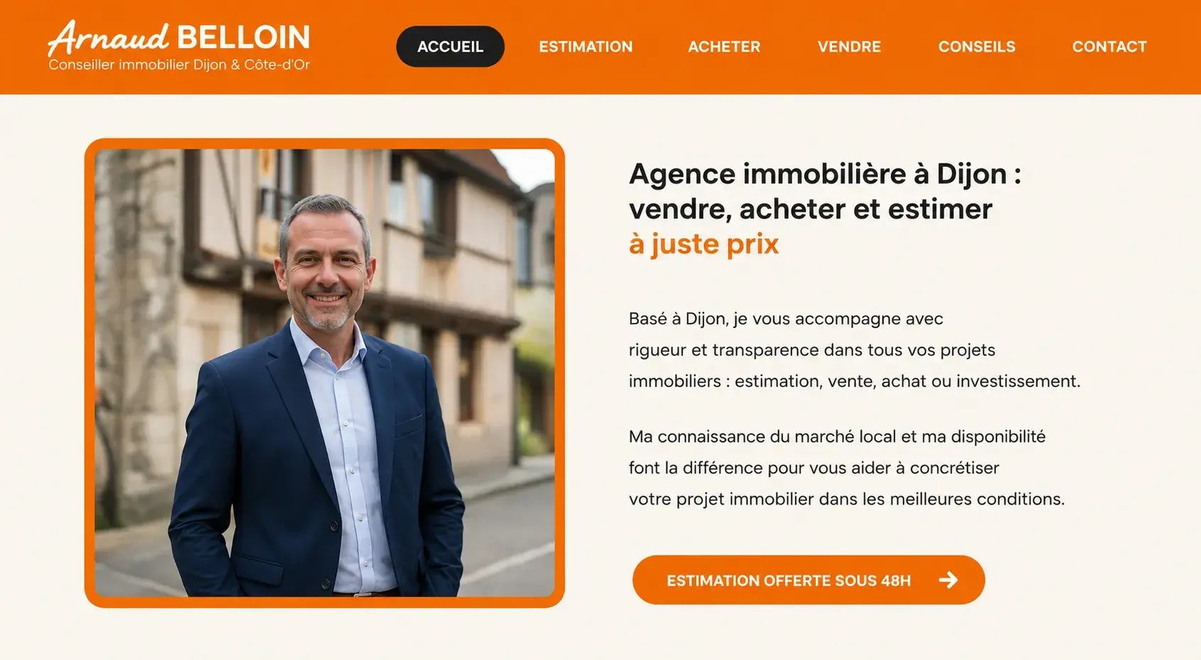 Aperçu de la refonte du site Arnaud Belloin