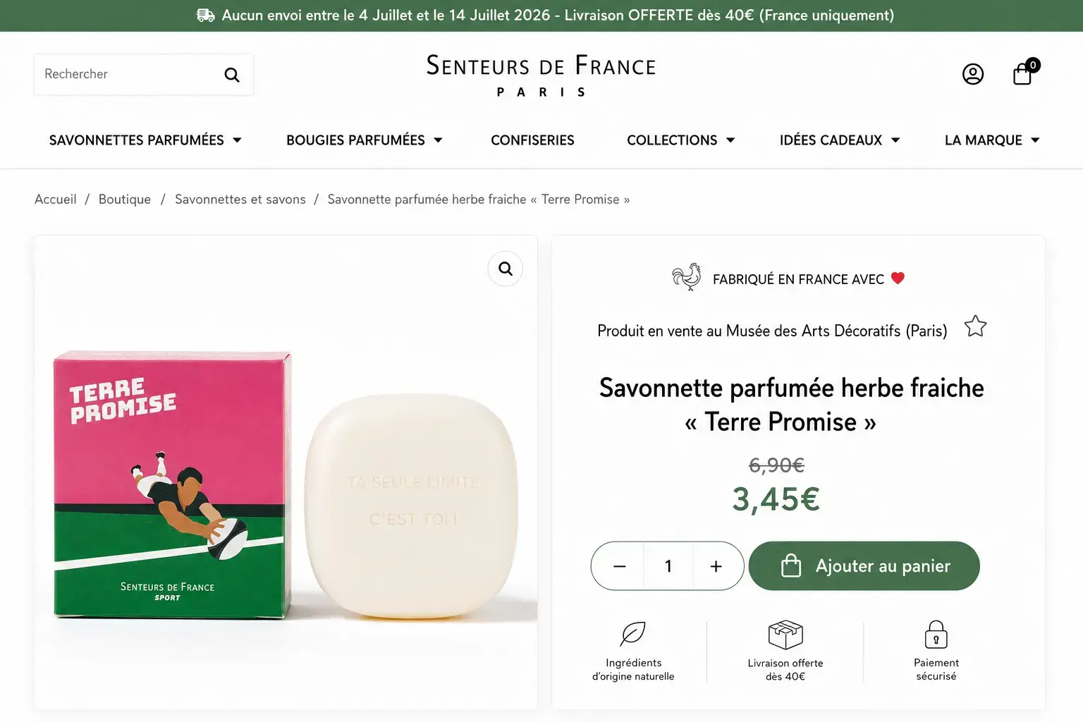Aperçu de l’étude de cas Senteurs de France — rédaction de fiche produit