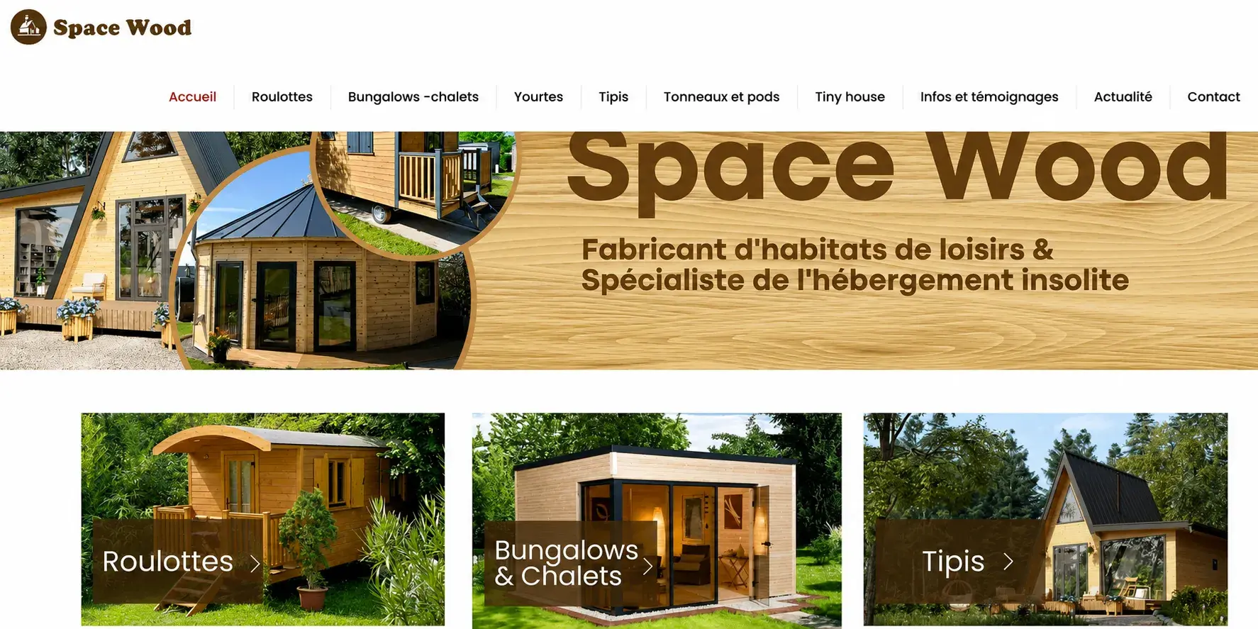 Aperçu du projet de copywriting Space Wood