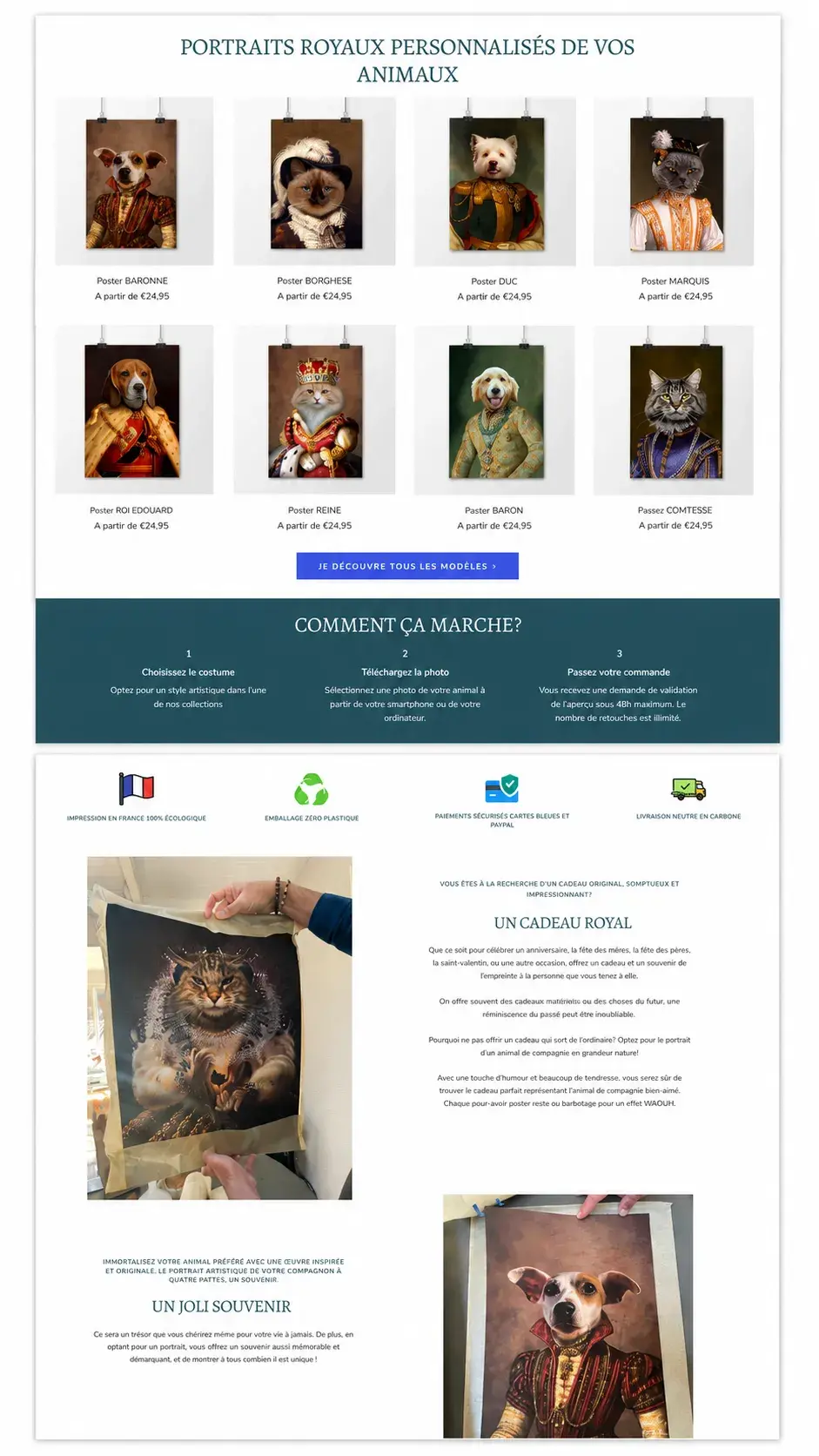 Aperçu du projet de copywriting réalisé pour Royalesse