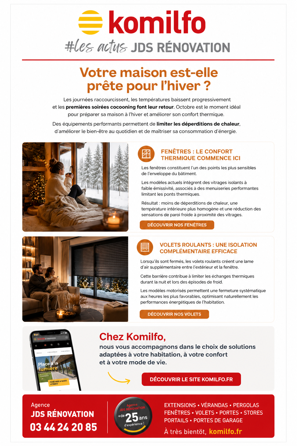 Projet newsletter Komilfo réalisé par Sandra Doucet
