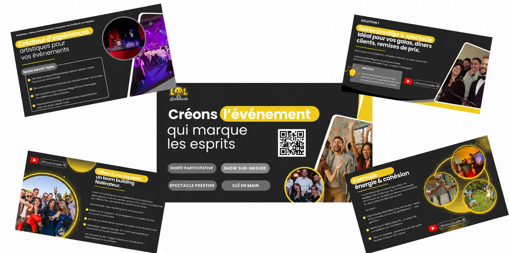 Présentation professionnelle réalisée pour LOL Événements