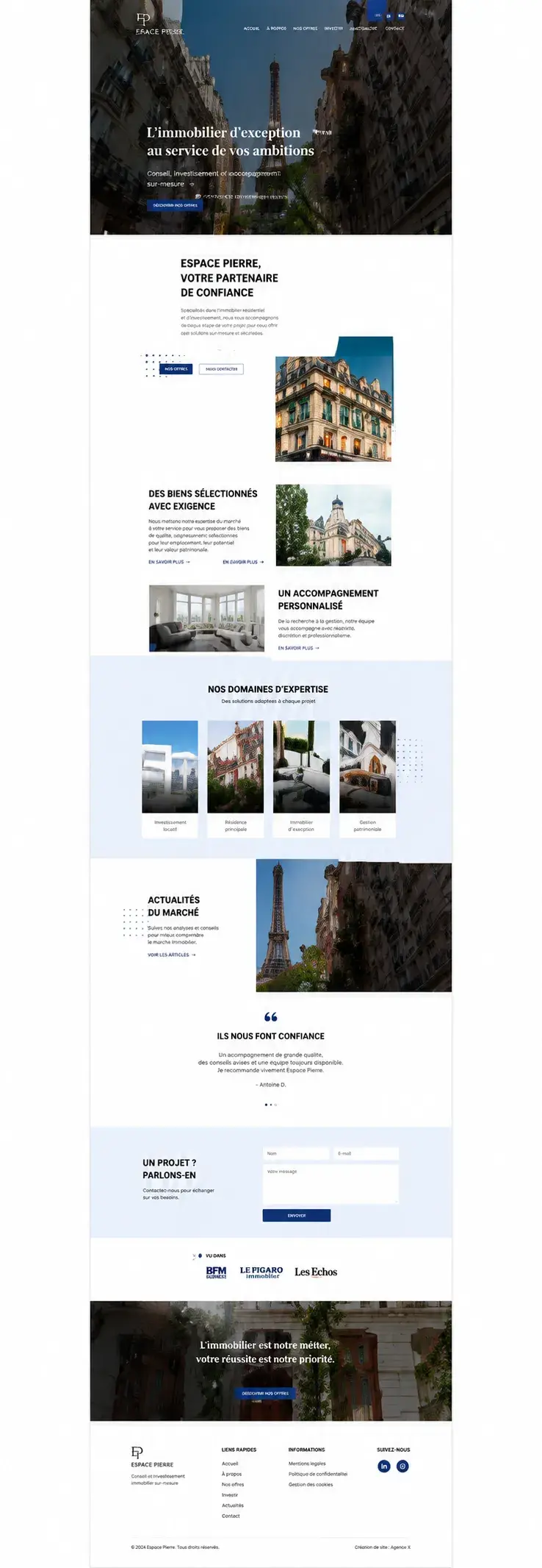 Site internet Giuly Gestion et Associés, gestion locative à Paris