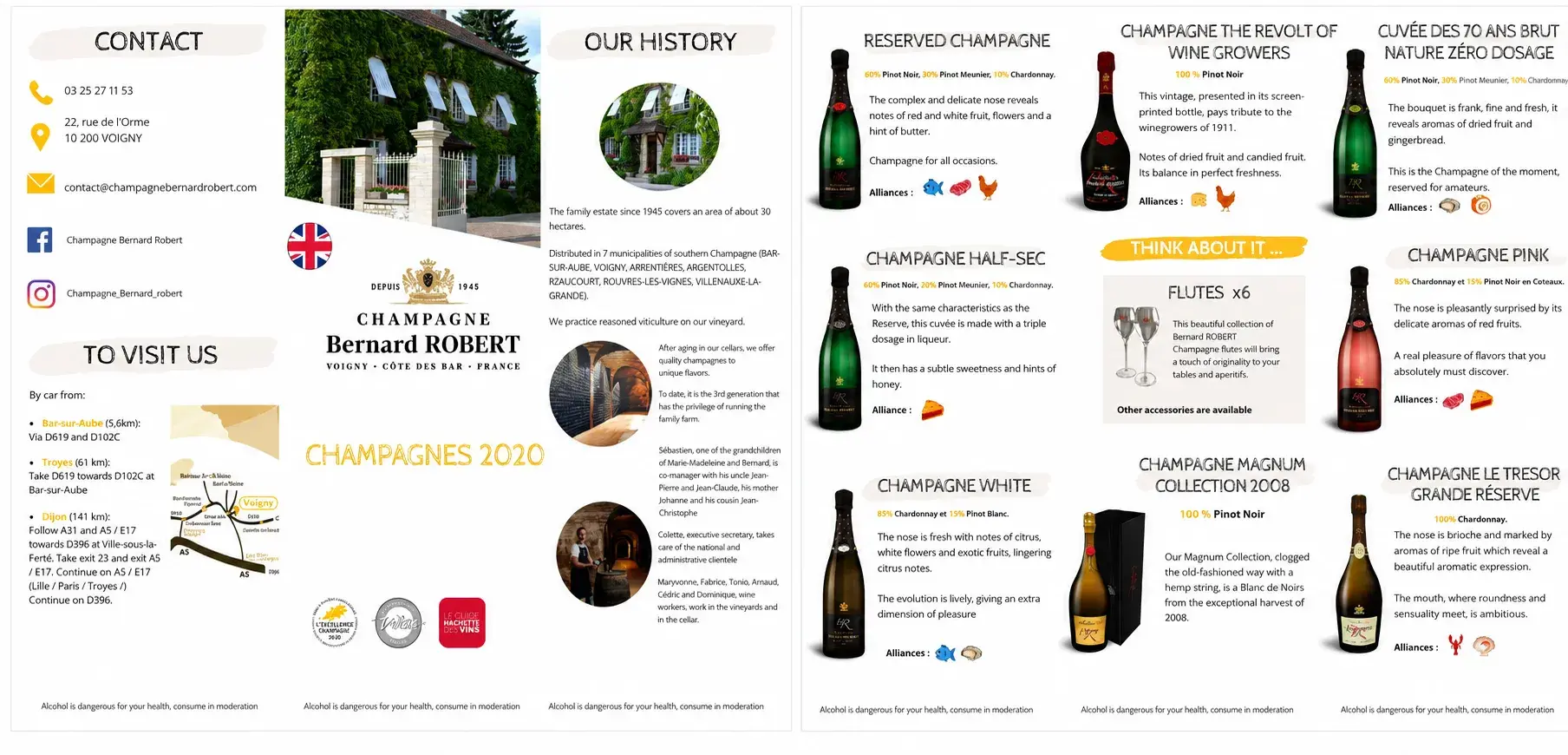 Création graphique pour Champagne Bernard Robert