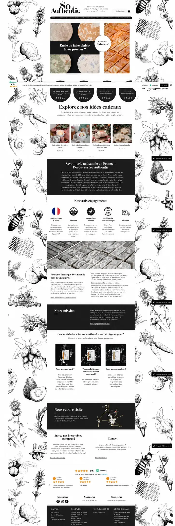 Aperçu du projet de copywriting réalisé pour So Authentic